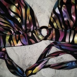 Victoria's Secret Swim - Metallic Animal Print Halter Bikini Top Victoria's Secret Swim - Metallic Animal Print Halter Bikini Top
